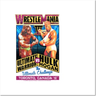 Ultimate Warrior Vs Hulk Hogan Wrestlemania Vintage Posters and Art